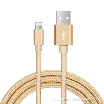 Metallic Nylon Braided USB Cable, USB A to Lightning Cable / Micro USB Cable / Type C Cable, Fast Charging and Data Sync USB Cab